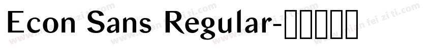 Econ Sans Regular字体转换